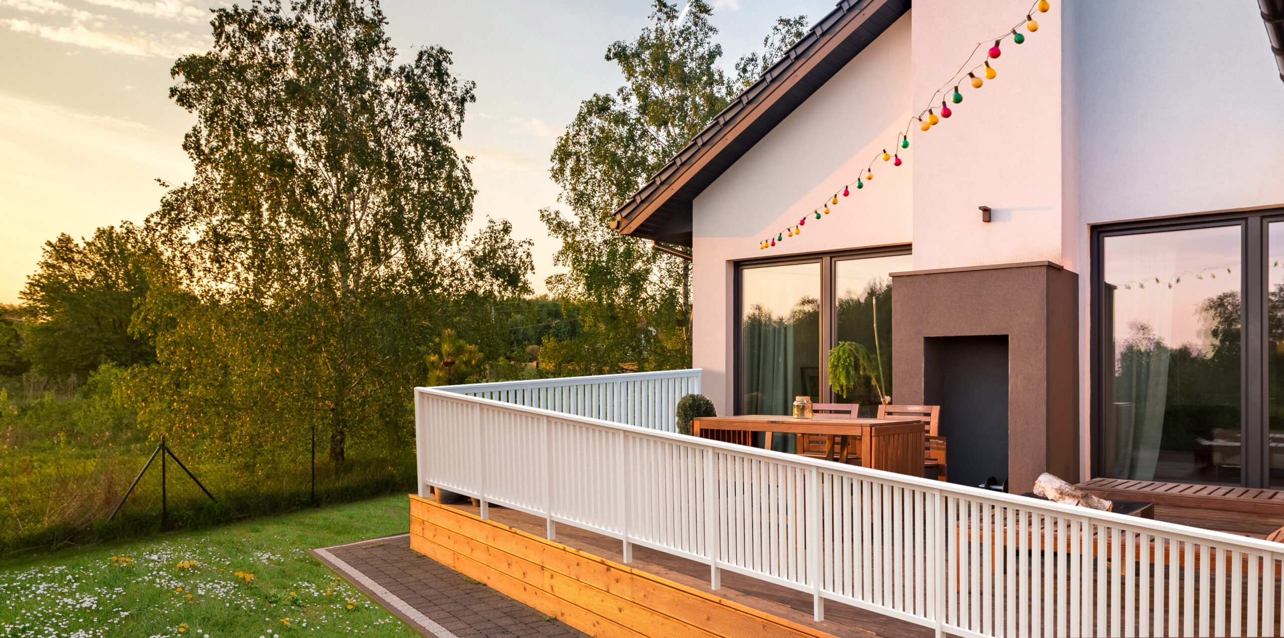 Modern house with patio