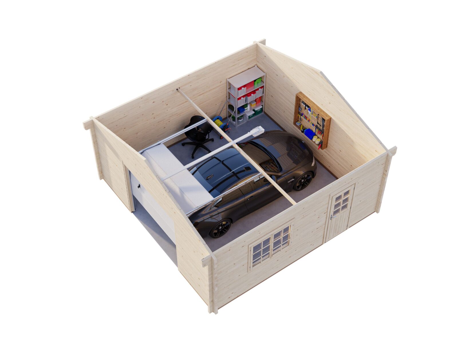 Reigo_27.7_m2_with_sectional_door_3D_cut