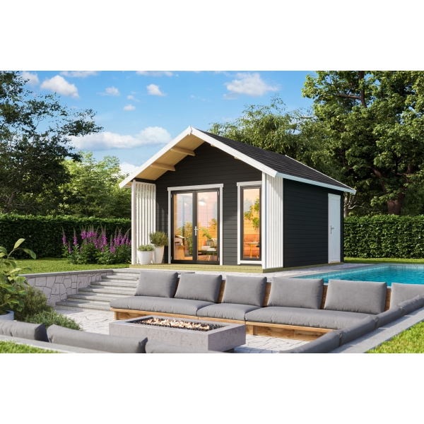 Aiamaja Mura1 alumiiniumavatäidetega tumehalliks värvitud