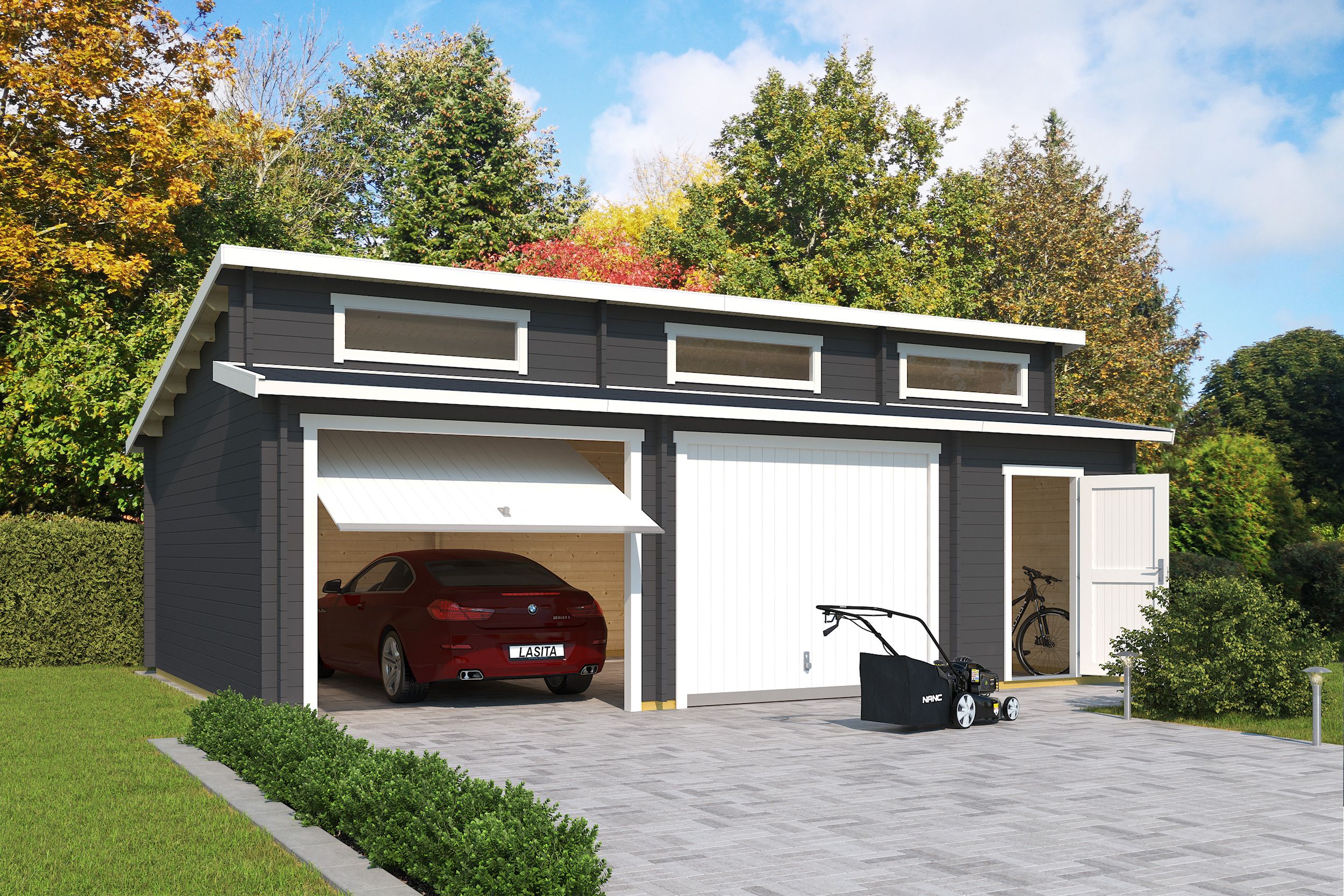 Garaaž Havi green käänduksega aias