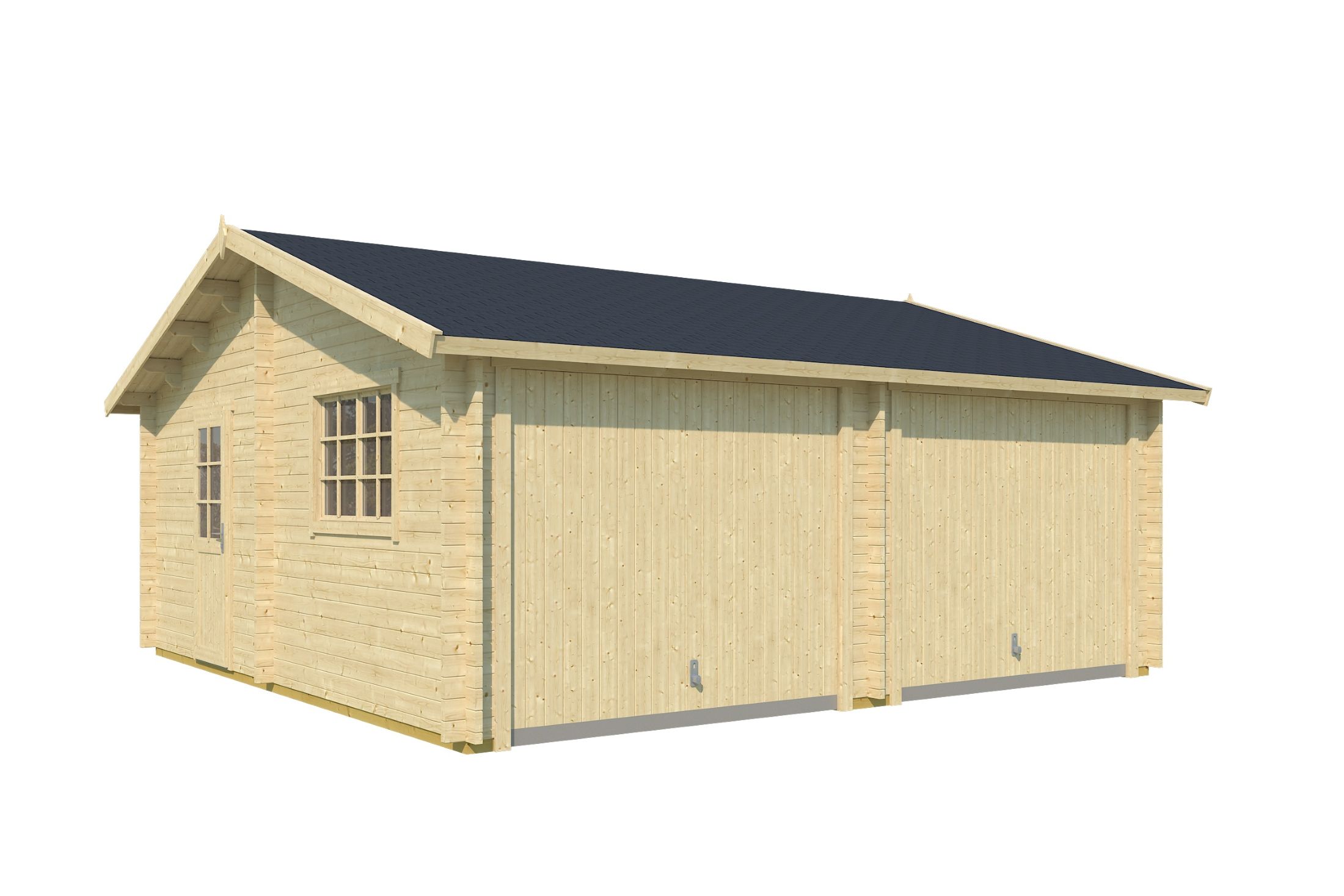 Autotalli Falkland kääntöovilla