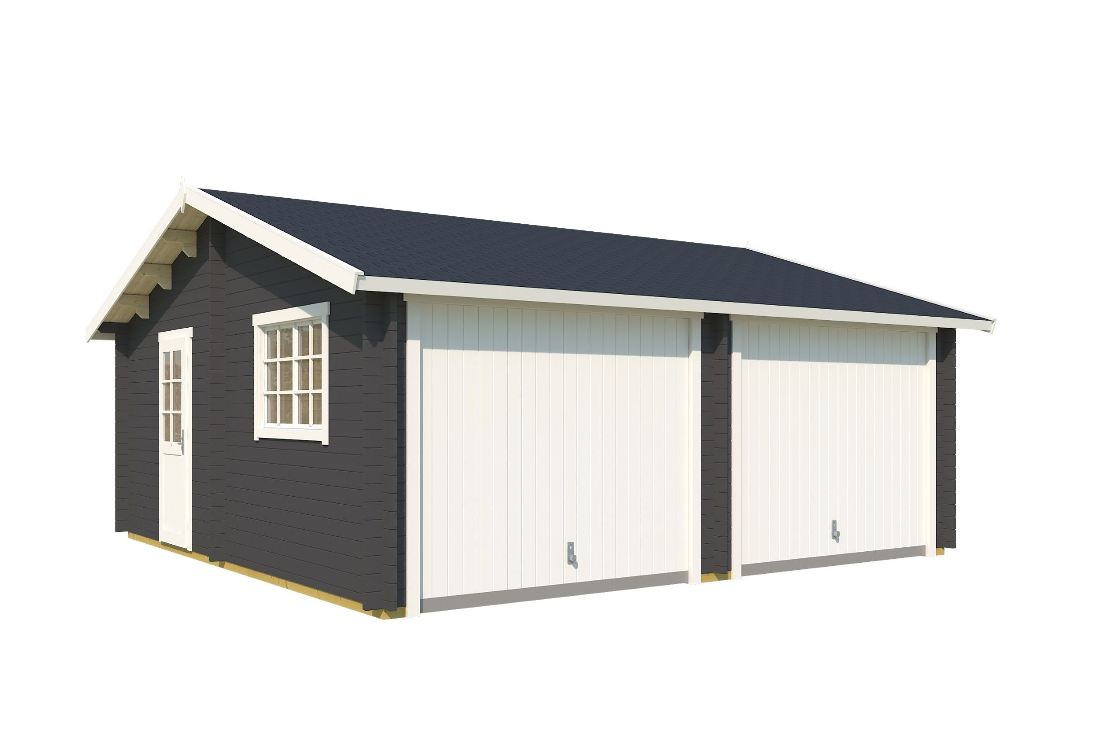 Autotalli Falkland kääntöovilla tummanharmaa