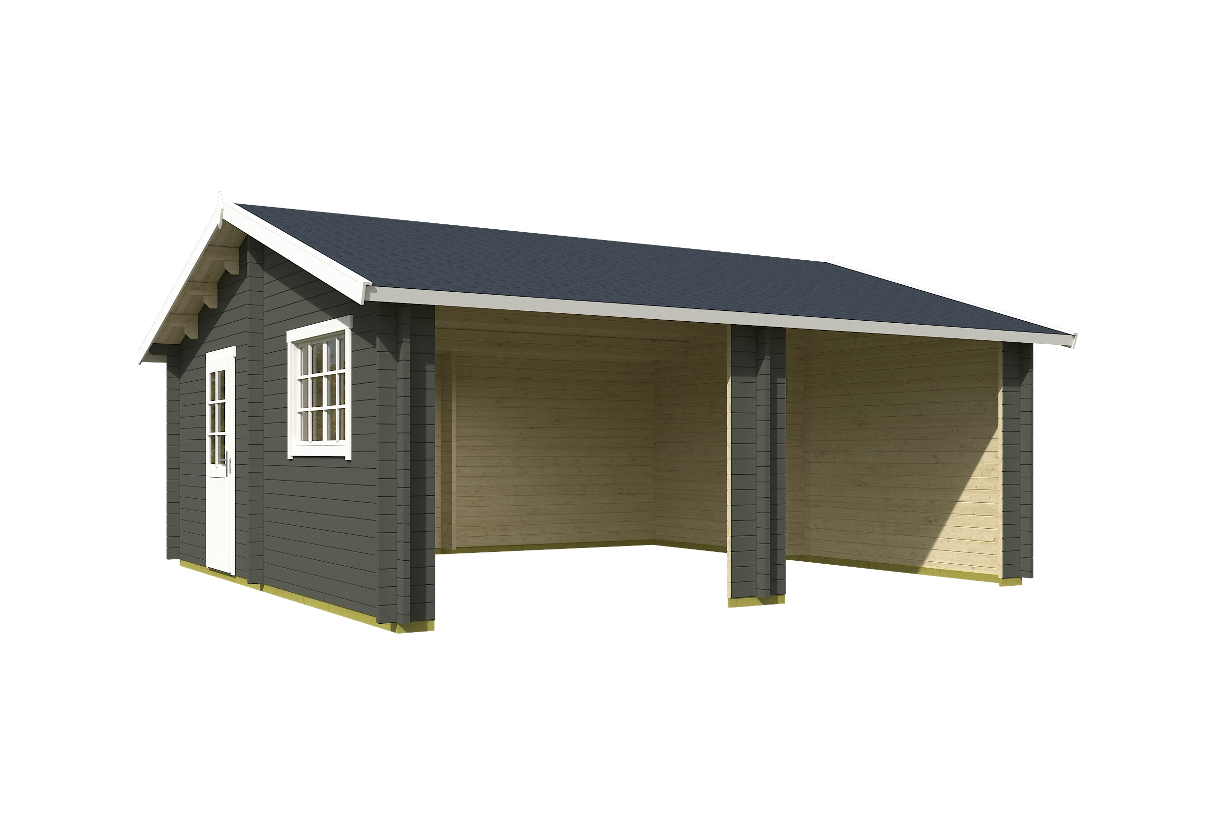 Autotalli Falkland vihreä