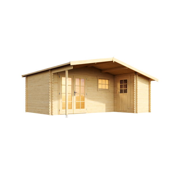 Aiamaja Volle 15,1 m² kuuriga ja katusealusega viimistlemata