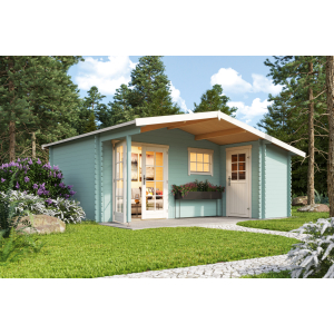 Vierasmaja Volle 15,1 m² varastotilalla + katos 5,9 m² puuv