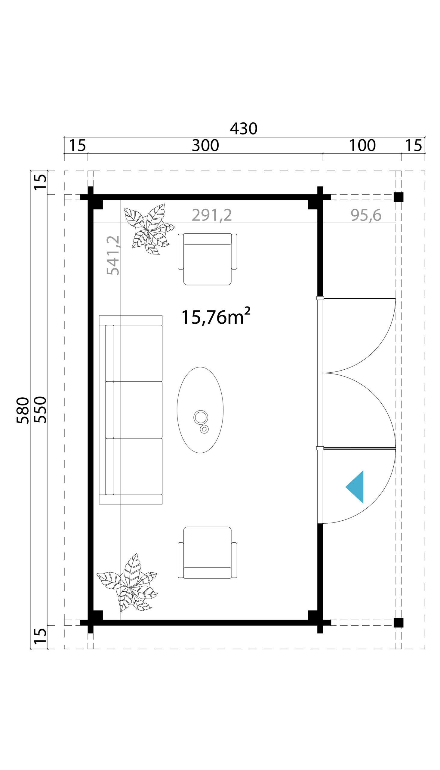 Pihamökki Live3 mitat