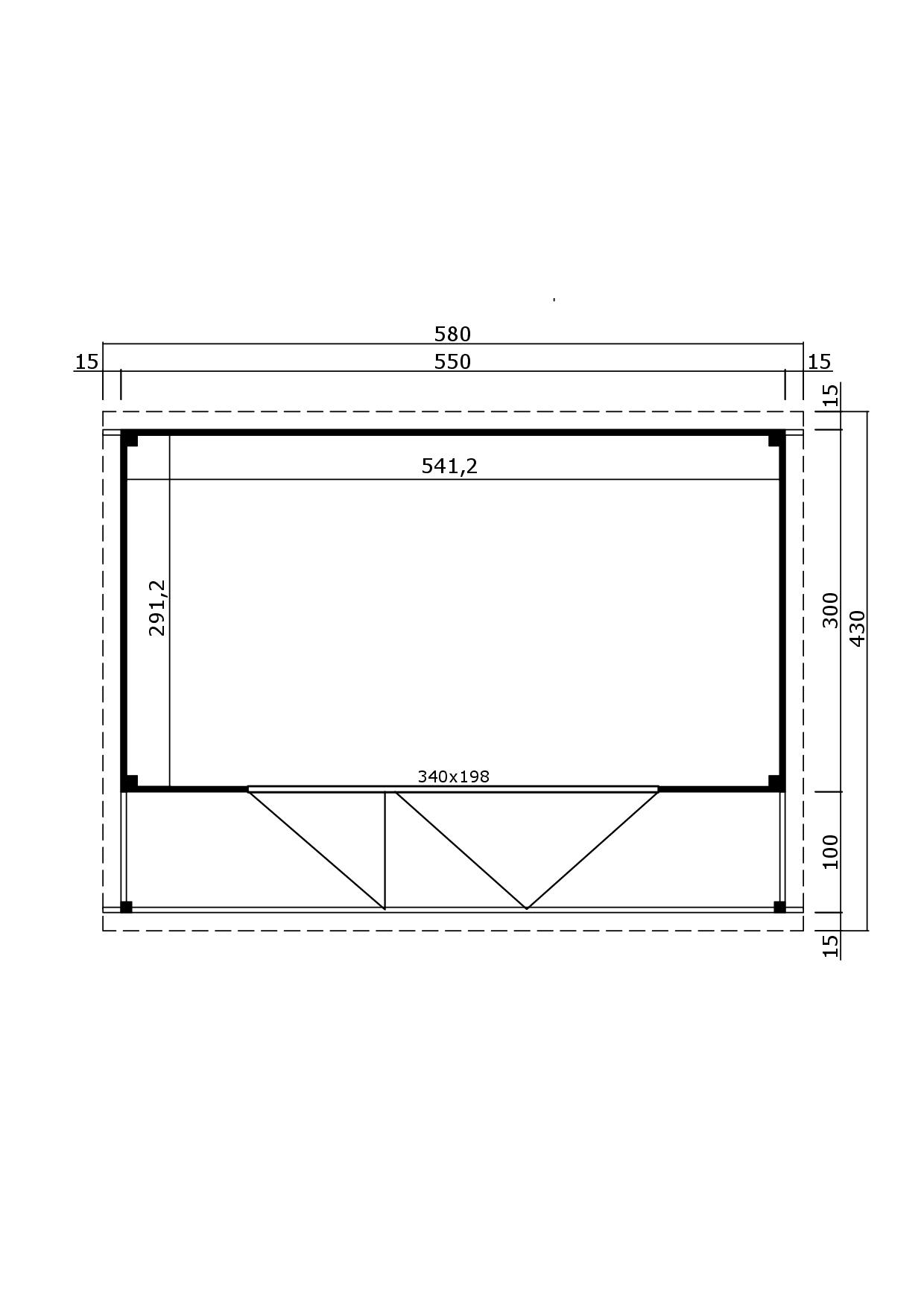 Pihamökki Live3 alumiiniliukuovella mitat