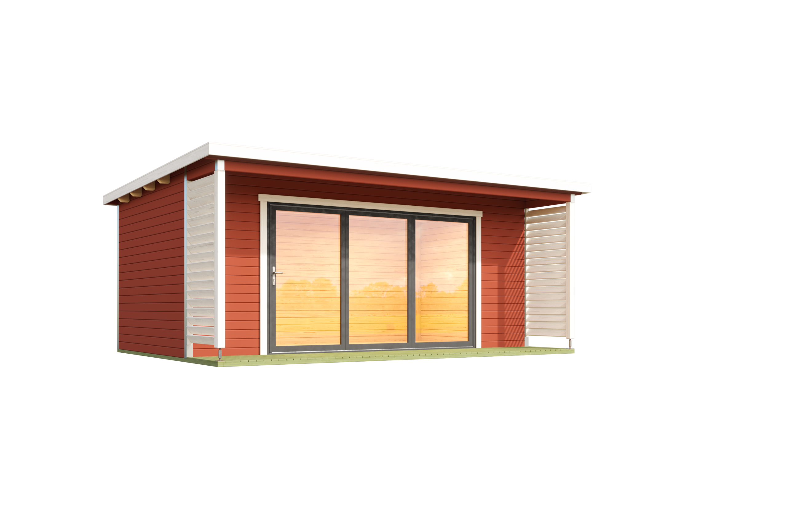 Pihamökki Live3 alumiiniliukuovella punainen