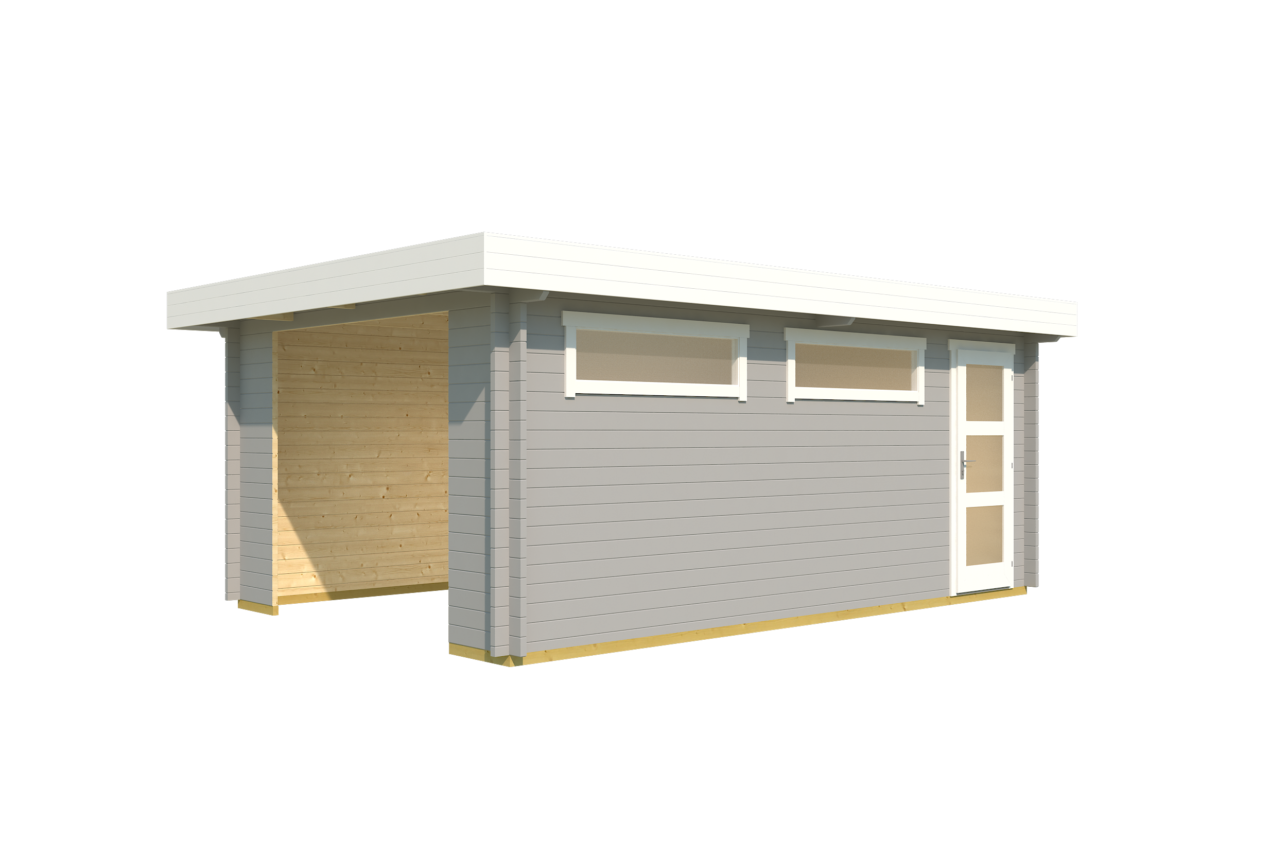 autotalli Canberra vaaleanharmaa